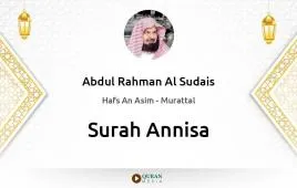 Surah Annisa by Abdul Rahman Al Sudais download & Listen