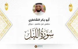 سورة الليل أبو بكر الشاطري استماع وتحميل