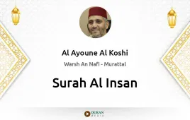 Surah Al-Insan by Al Ayoune Al Koshi download & Listen — Warsh An Nafi