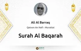 Surah Al-Baqarah by Ali Al Barraq download & Listen — Qaloon An Nafi