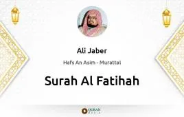 Surah Al-Fatihah by Ali Jaber download & Listen