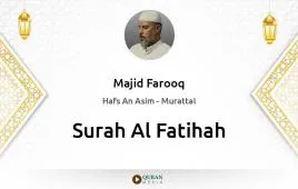 Surah Al-Fatihah by Majid Farooq download & Listen