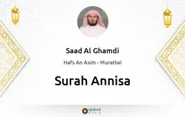 Surah Annisa by Saad Al Ghamdi download & Listen