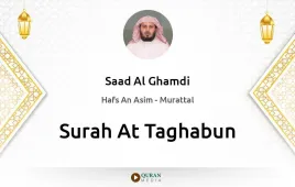 Surah At-Taghabun by Saad Al Ghamdi download & Listen