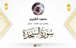 سورة السجدة سعود الشريم استماع وتحميل