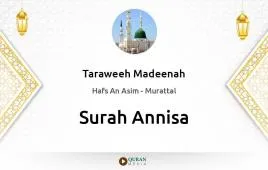 Surah Annisa by Taraweeh Madeenah 1426 download & Listen