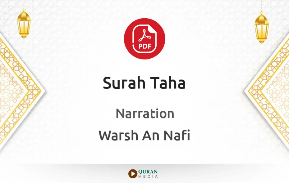 Surah Taha PDF Narrated by Warsh An Nafi