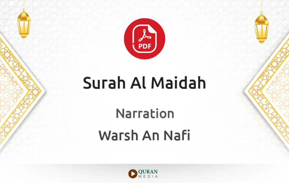 Surah Al-Maidah PDF Narrated by Warsh An Nafi