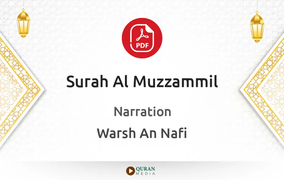 Surah Al-Muzzammil PDF Narrated by Warsh An Nafi